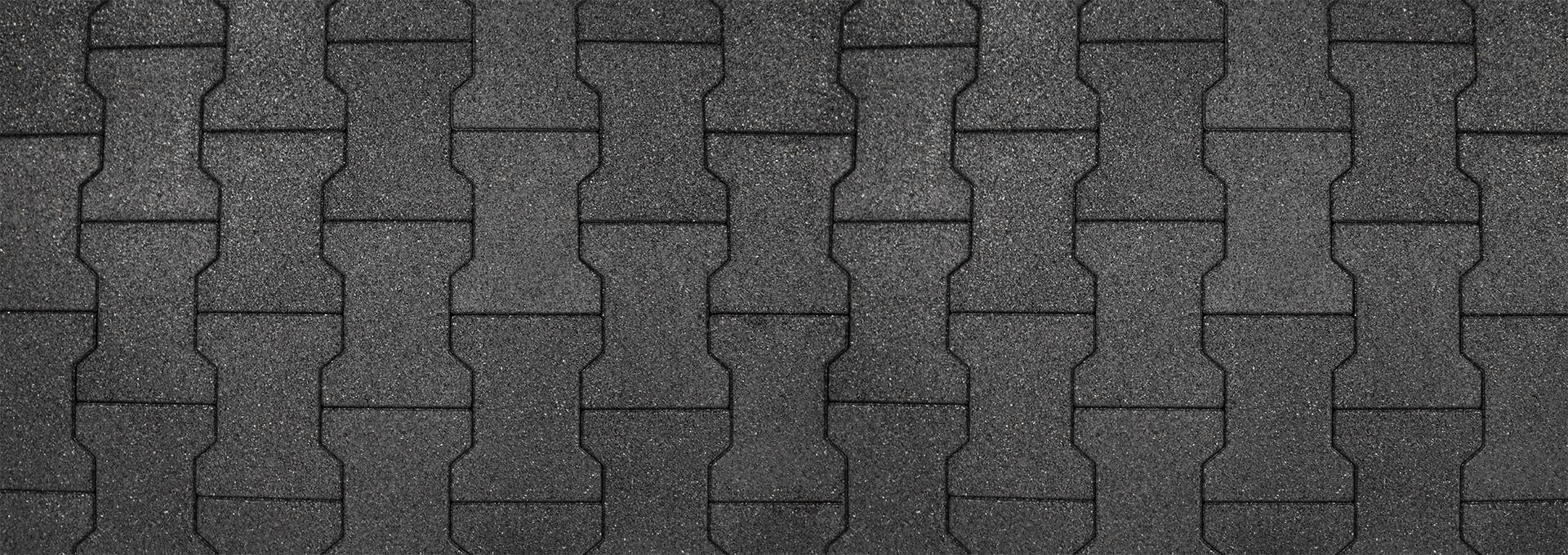 black i-tiles installed